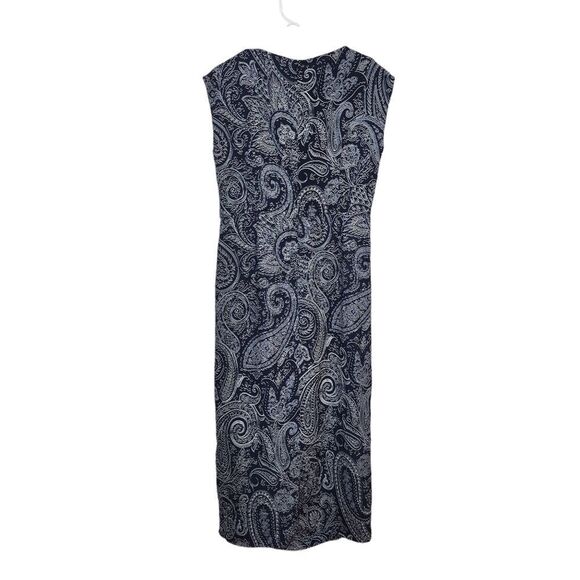 Etro Women's Monochrome Paisley Printed Midi Dress With Ruffle - 48 - Picture 7 of 9